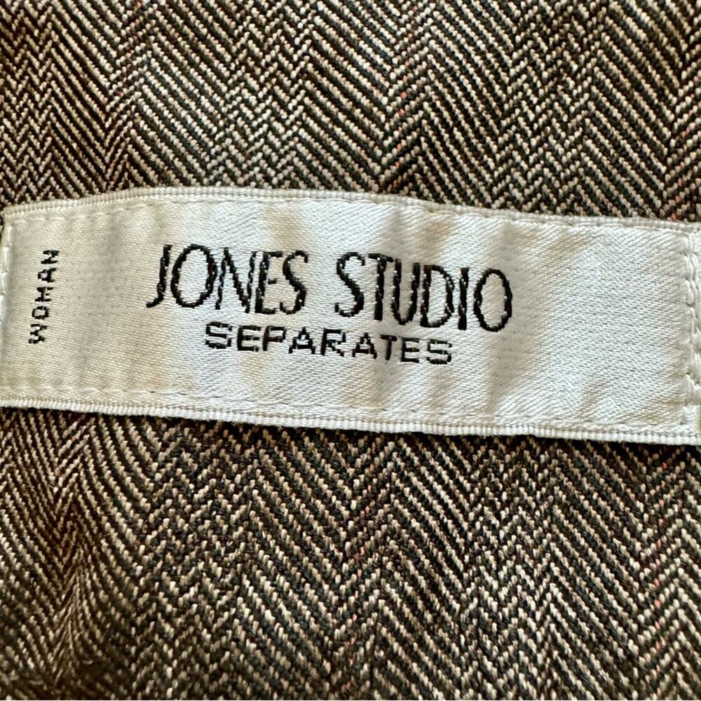 NWT Jones Studio herring bone brown wide leg dress pants size 16
 b33 - Picture 2 of 7